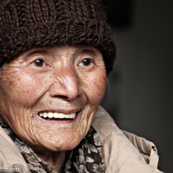 Bewohnerin in einem Altenheim in Jiande