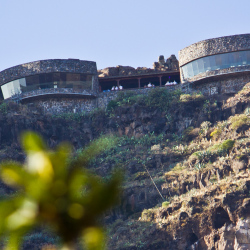 Blick zum Mirador del Palmarejo auf Gomera