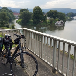 Mündung Fulda und Werra nun fließen sie als Weser weiter